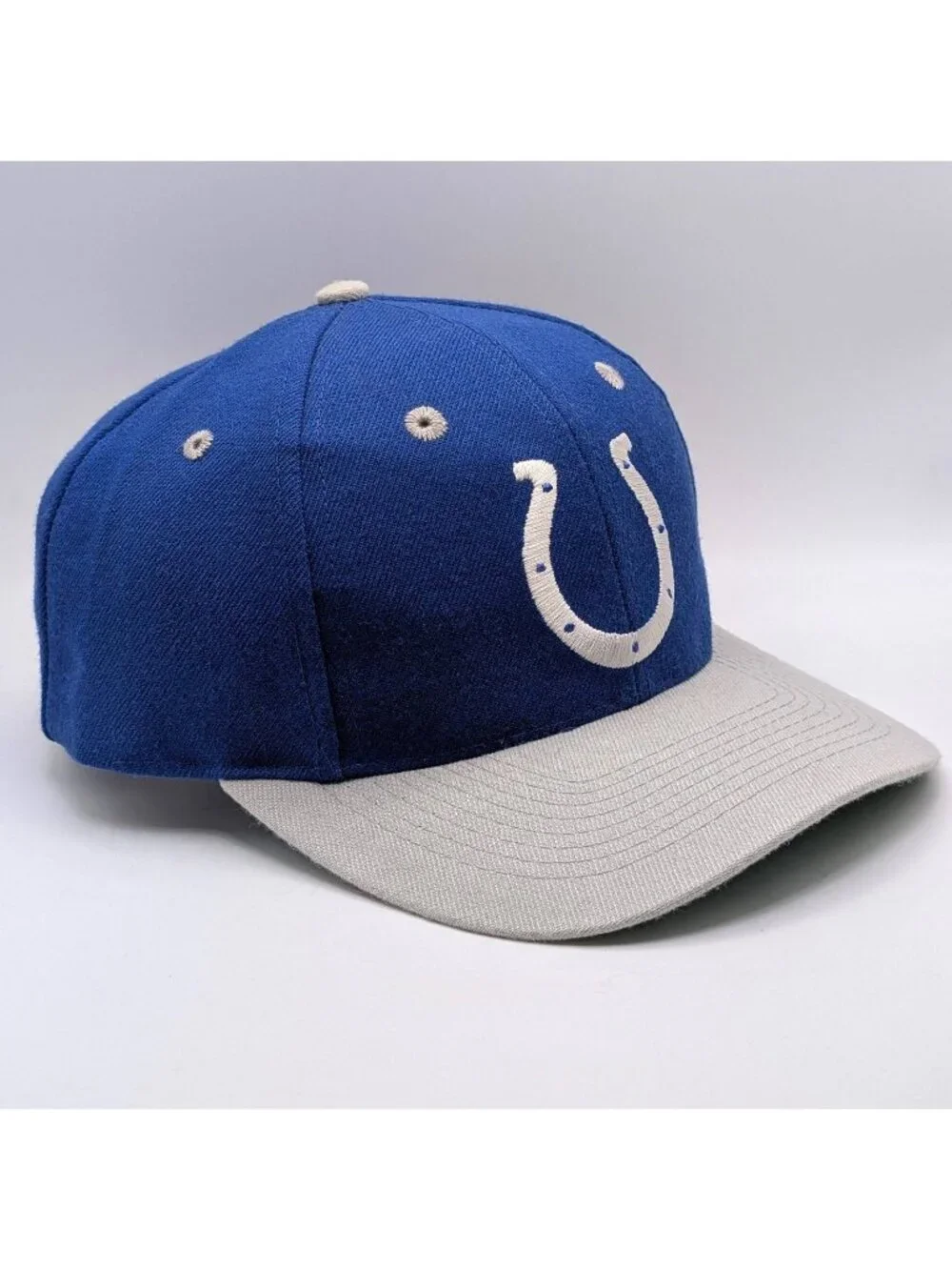 Vintage Indianapolis Colts Twins Hat Snapback Cap Blue Gray Retro NFL Football
